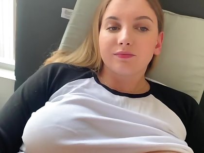 Caught my Obese Tit Angel of mercy masturbating greatest extent watching porn